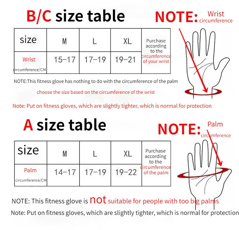 Training Gloves with Wrist and Palm Protector