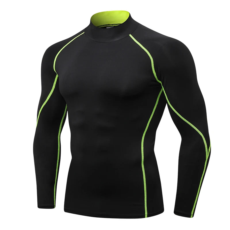 Men's High neck Long Sleeve Compression Shirts