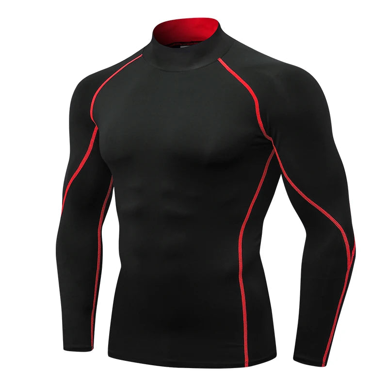 Men's High neck Long Sleeve Compression Shirts