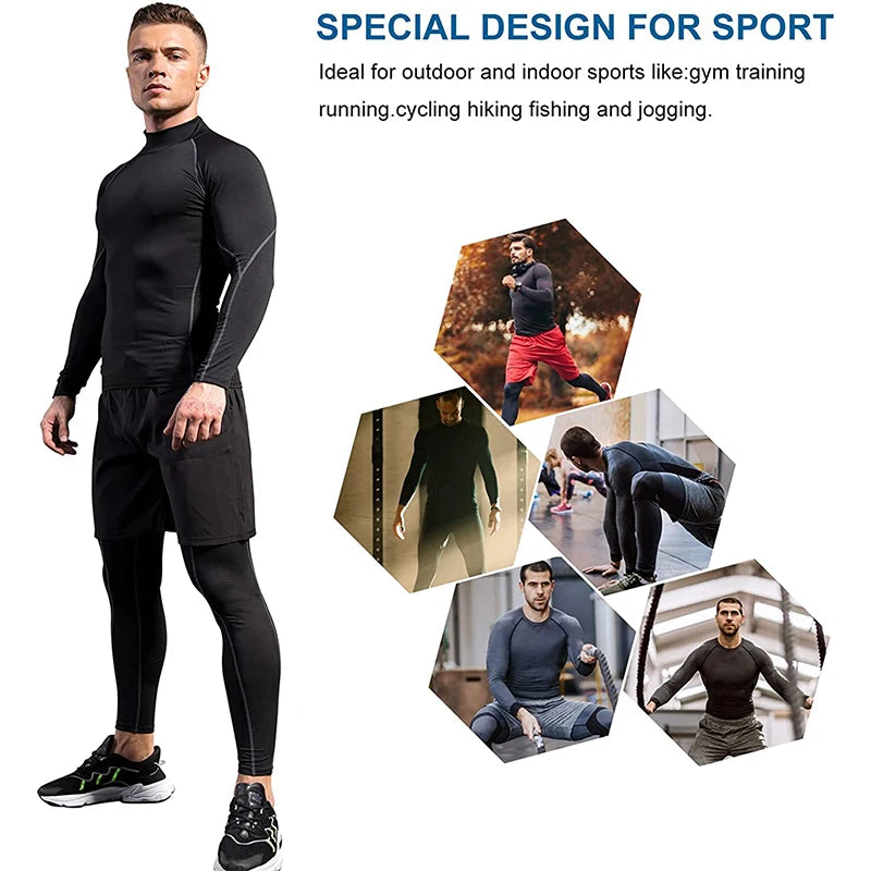 Men Sport T-shirt Long Sleeve Compression