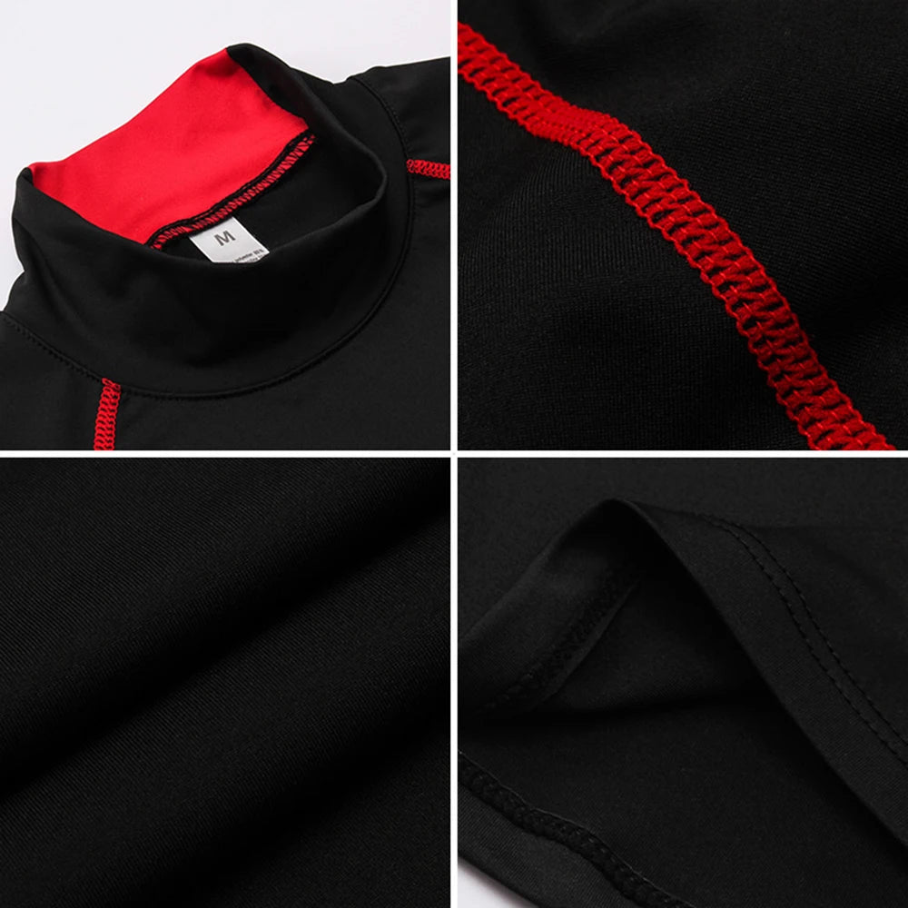 Men's High neck Long Sleeve Compression Shirts
