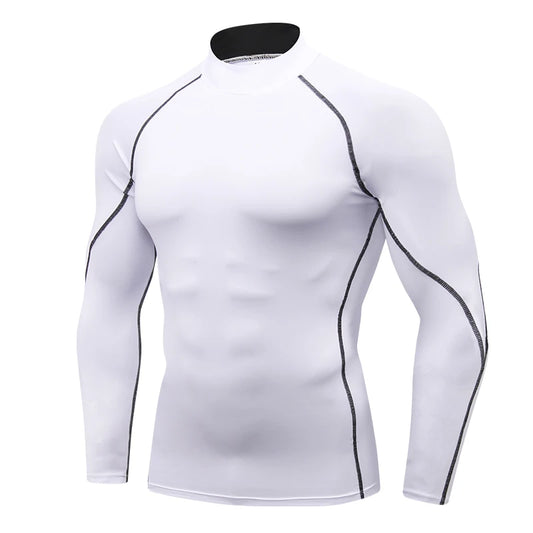 Men's High neck Long Sleeve Compression Shirts